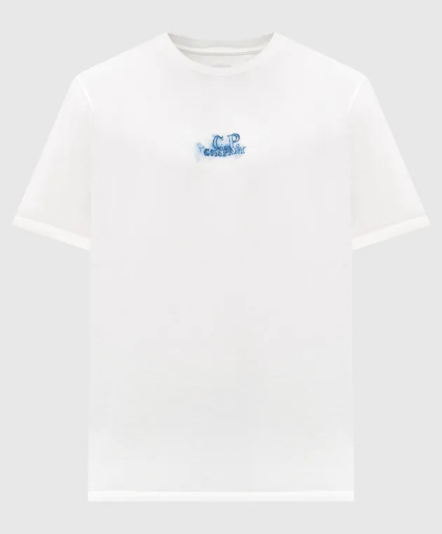 C.P. COMPANY WHITE TSHIRT WITH LOGO