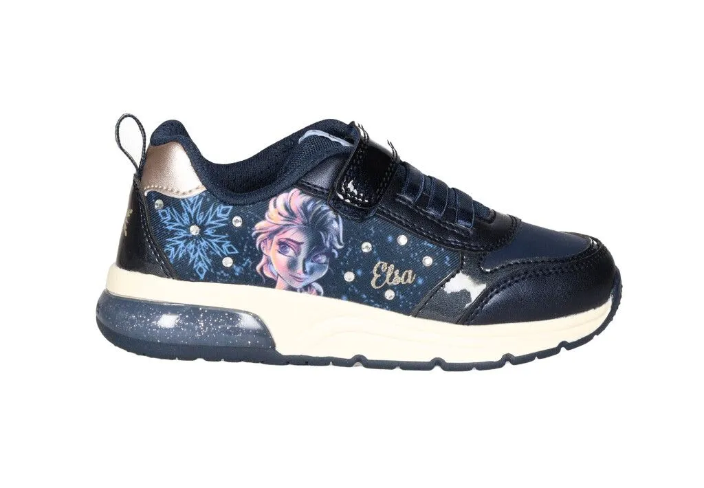 Deportivo Velcro/cordon Azul Frozen Luces