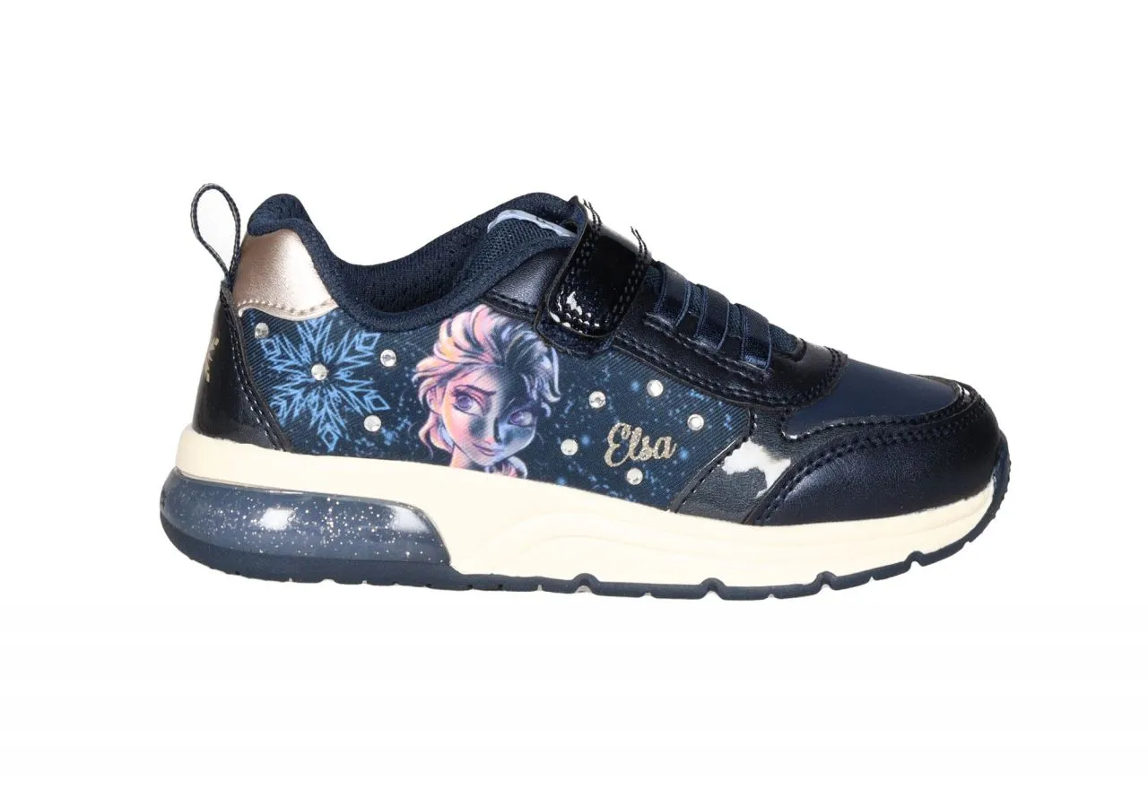 Deportivo Velcro/cordon Azul Frozen Luces