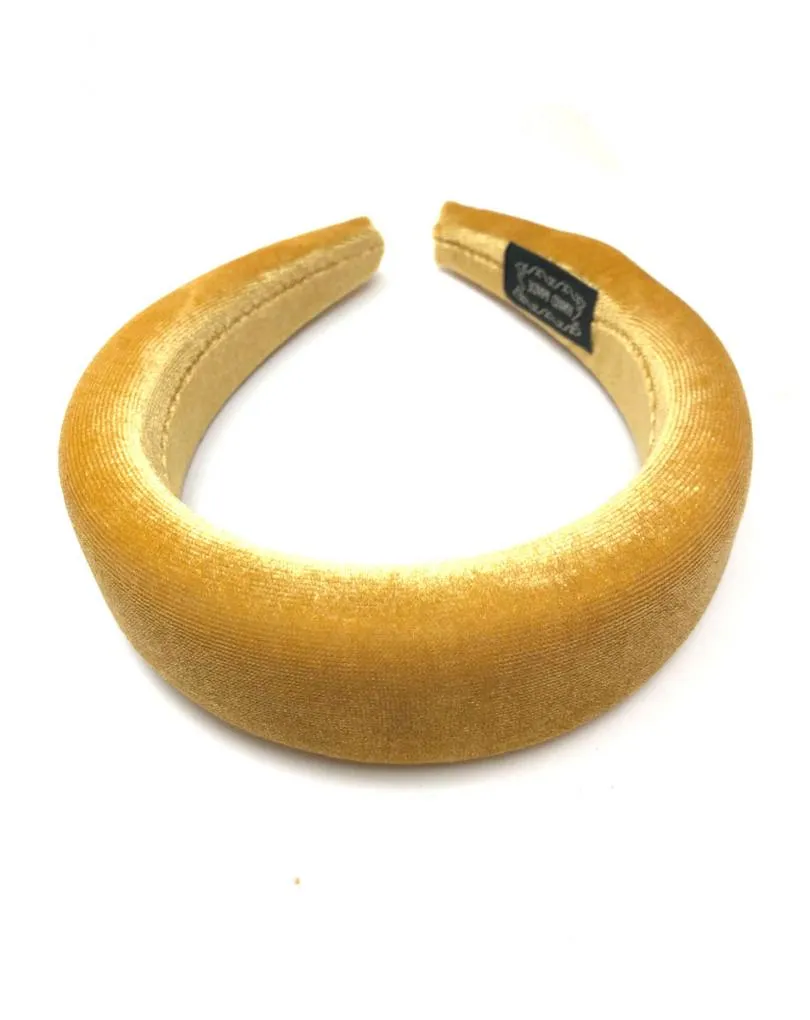 DIADEMAS MOSTAZAS DE TERCIOPELO CON LAS QUE LUCIR TU MELENA