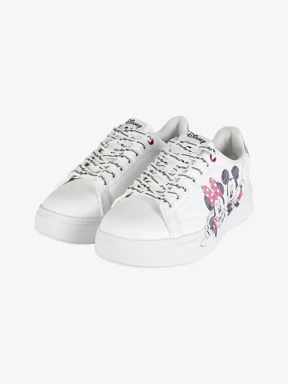 Disney Zapatillas con cordones de mujer Minnie y Mickey Mouse
