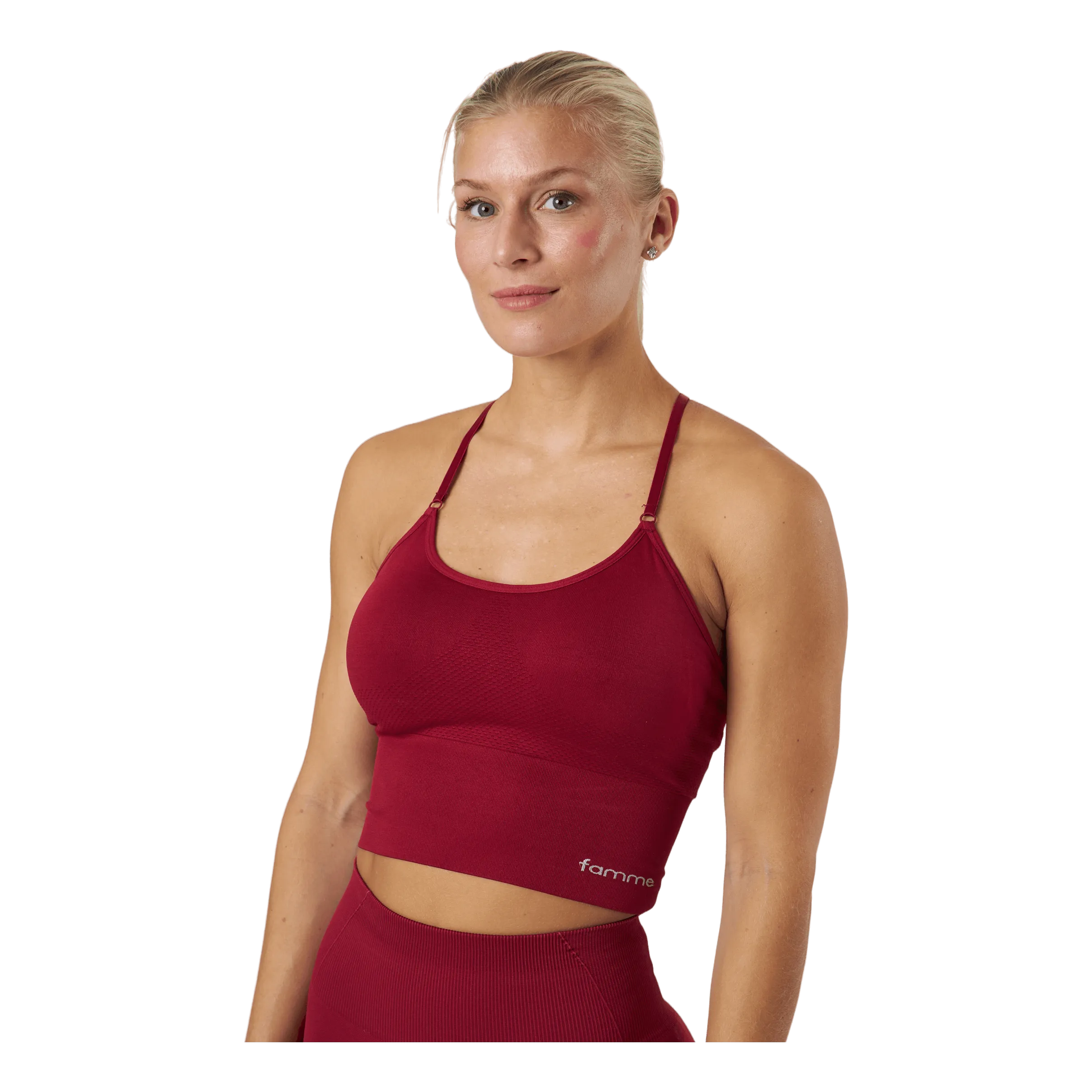 Famme Power Seamless Top Dark Red