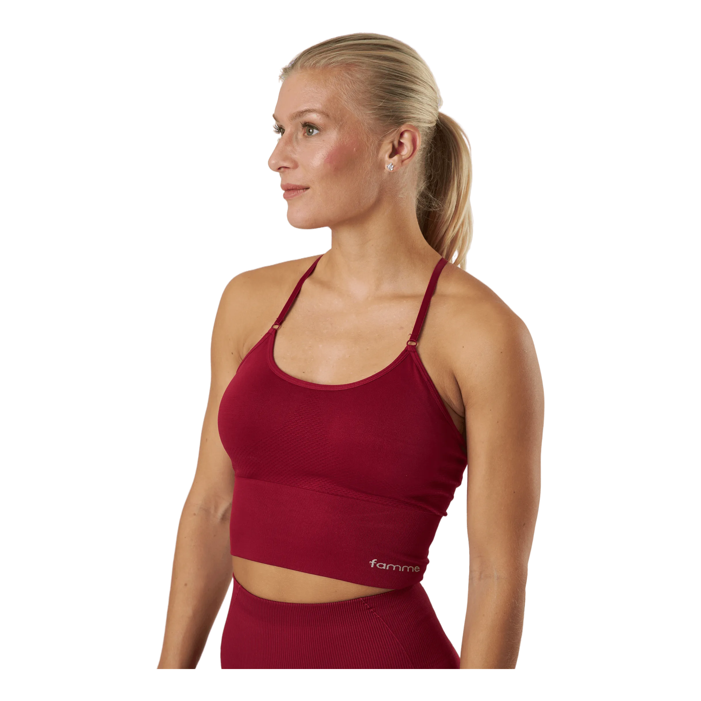 Famme Power Seamless Top Dark Red