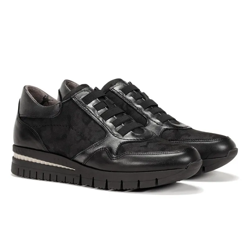 FLUCHOS Meryl F1623 Negro Deportiva elásticos mujer
