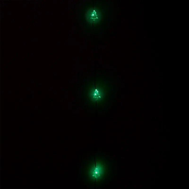 Guirnalda Luces Navidad Arboles 20 Leds Color Verde. Luz navidad interiores IP20 A Pilas 3AA (No Incluida)