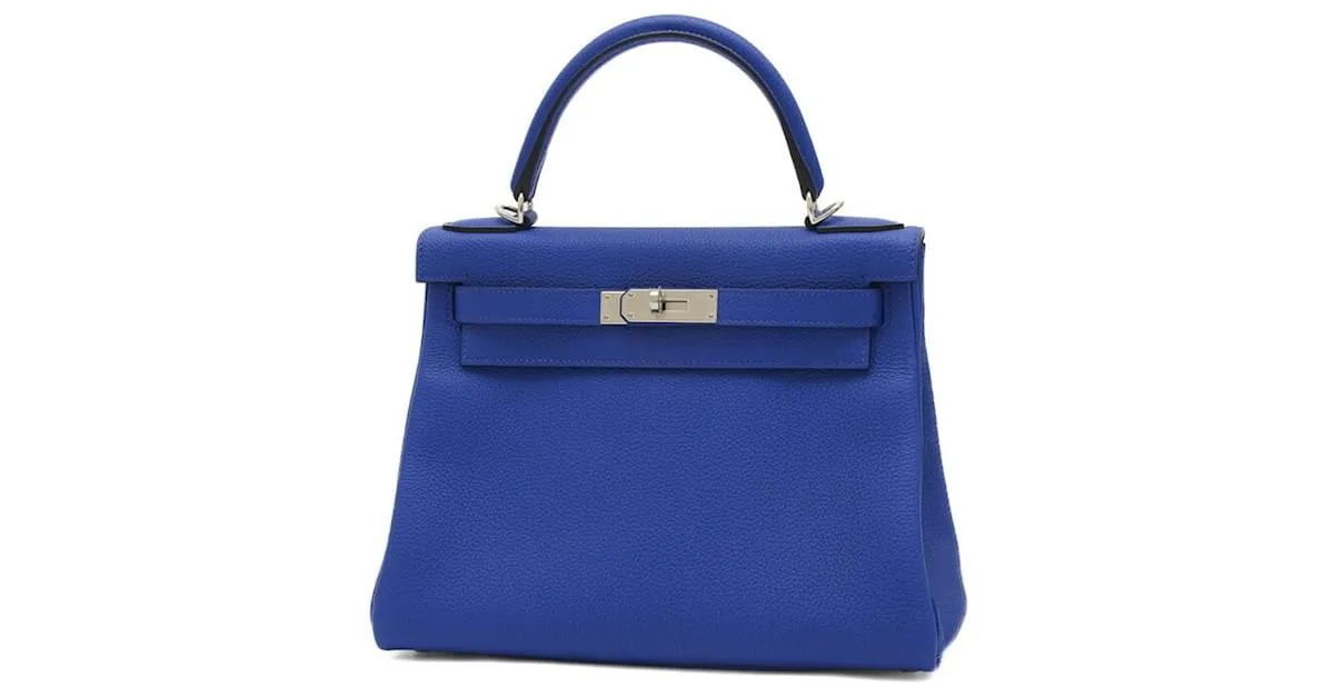 Hermès Kelly 28 Azul 