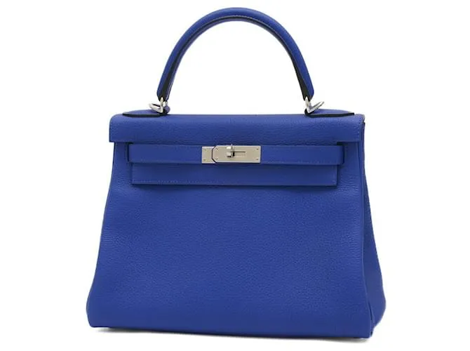 Hermès Kelly 28 Azul 