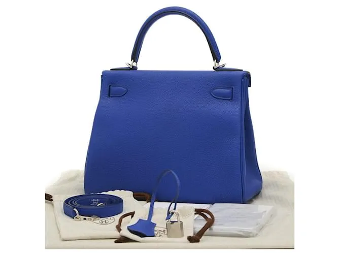 Hermès Kelly 28 Azul 