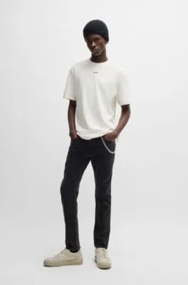 Jeans extra slim fit en denim negro de tacto suave