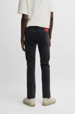 Jeans extra slim fit en denim negro de tacto suave