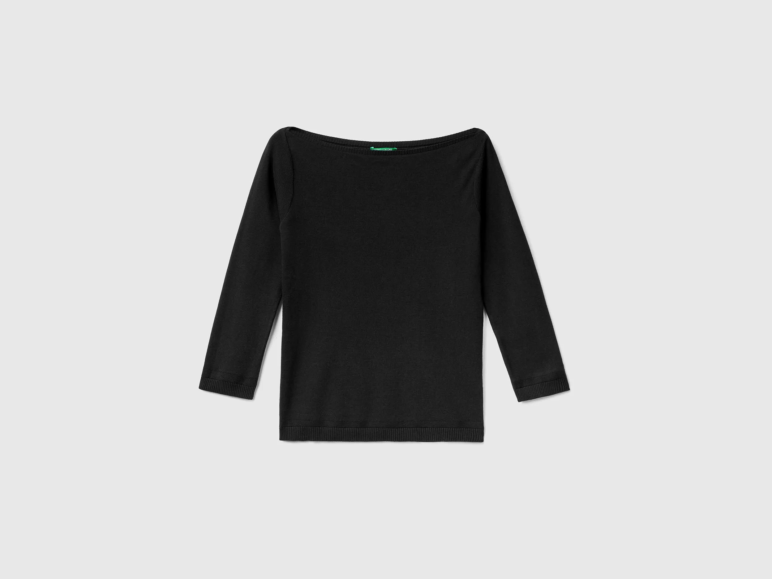 Jersey de 100 % algodón con escote barco