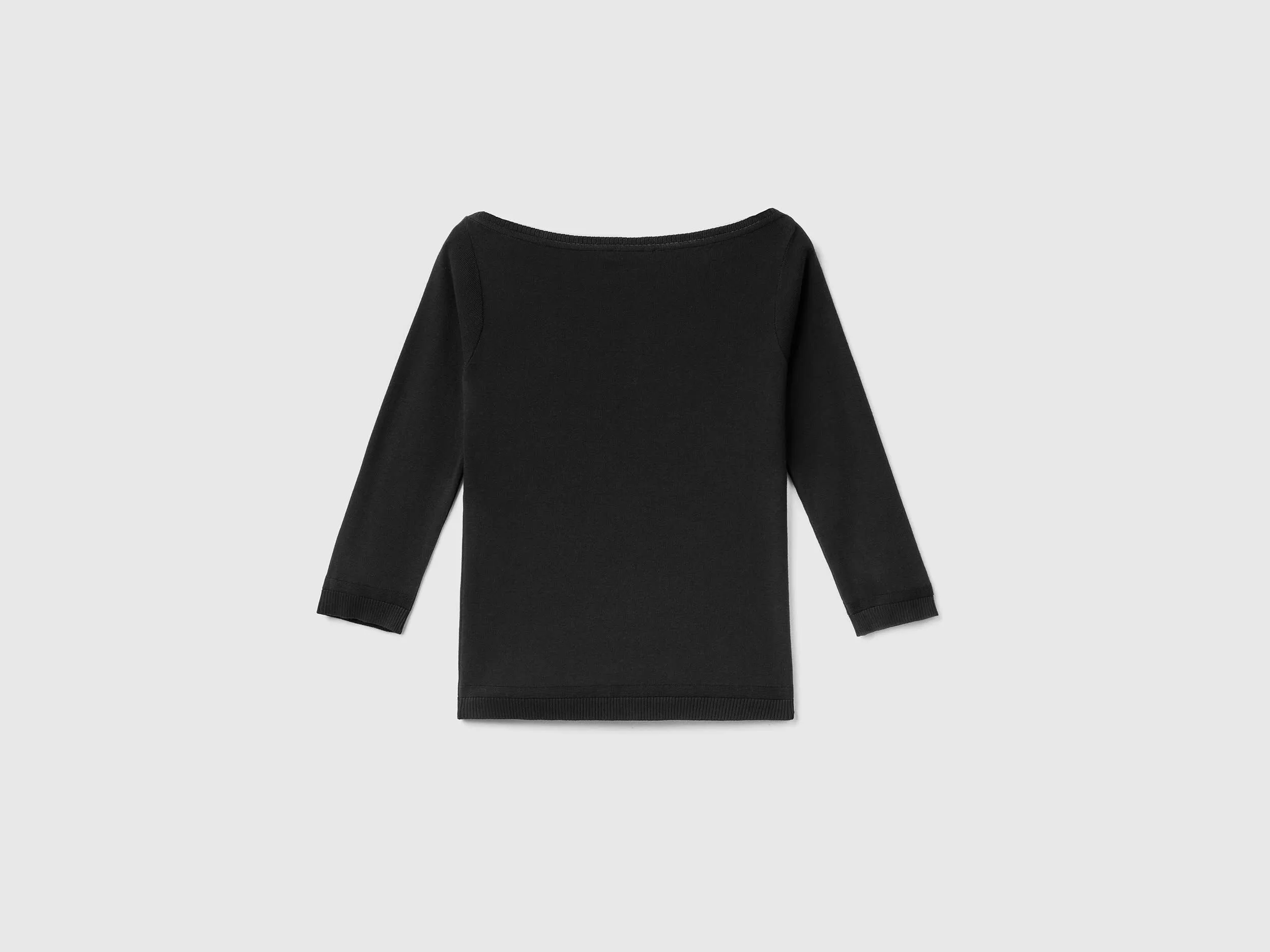 Jersey de 100 % algodón con escote barco