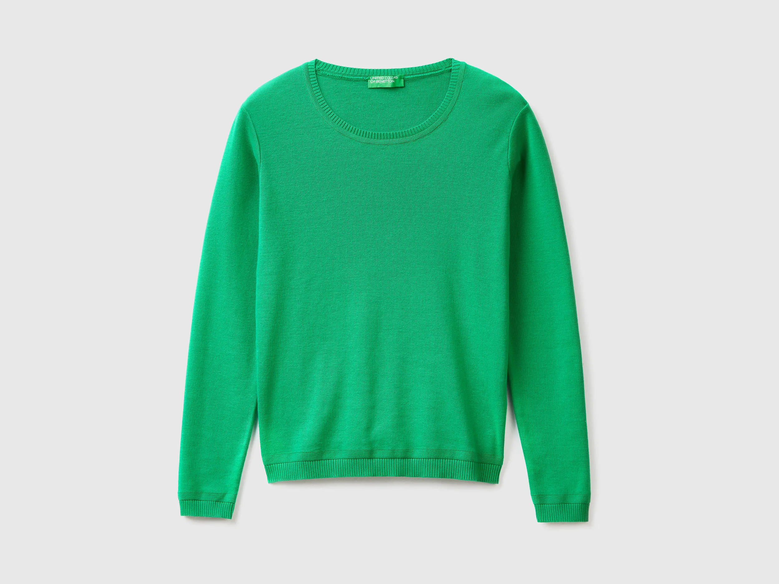 Jersey de cuello redondo de 100 % algodón