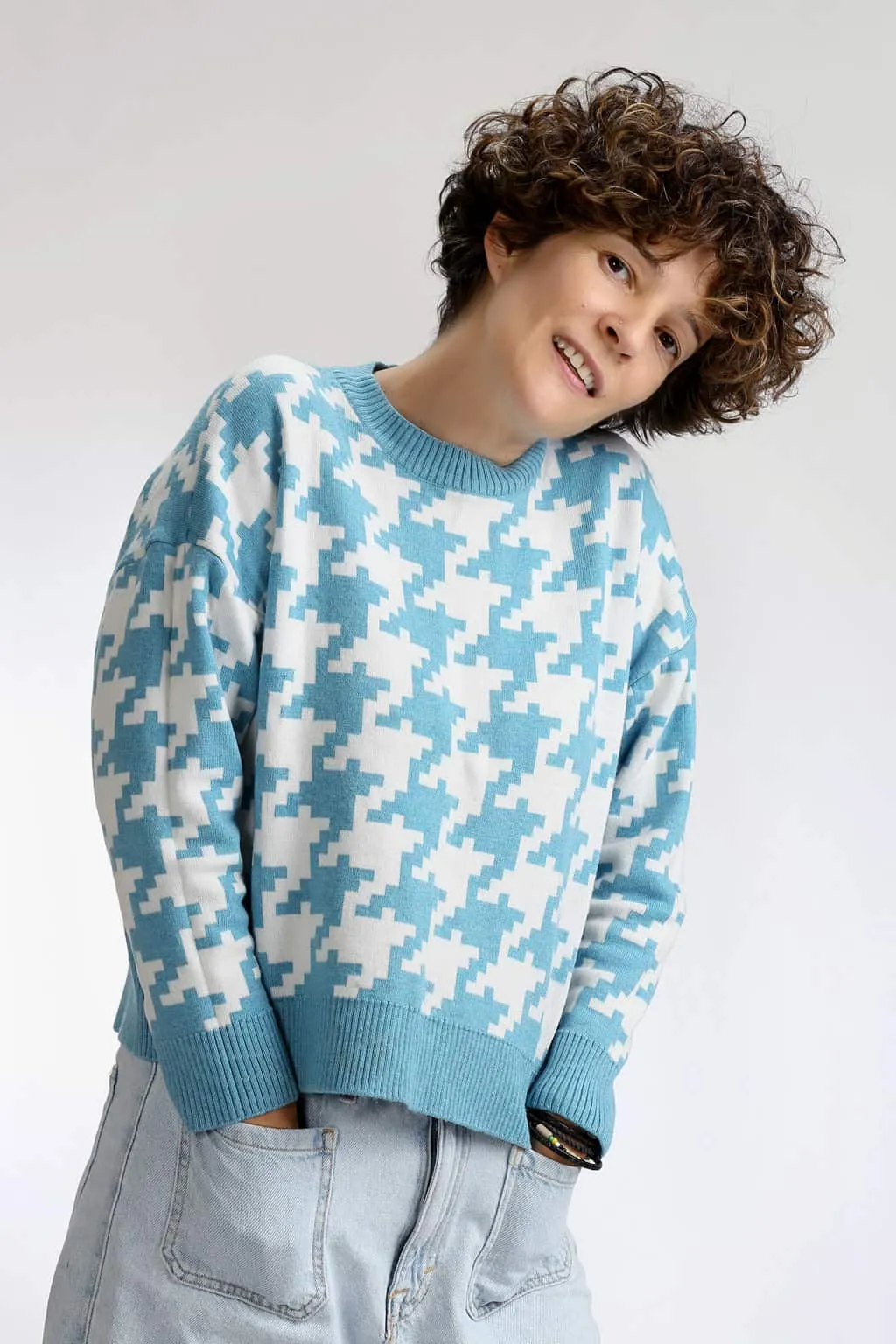 Jersey pata de gallo 100% lana merino