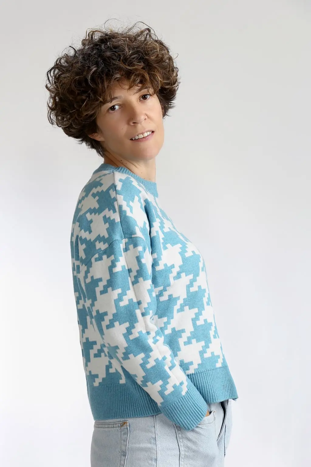 Jersey pata de gallo 100% lana merino