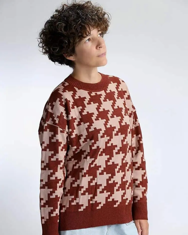 Jersey pata de gallo 100% lana merino