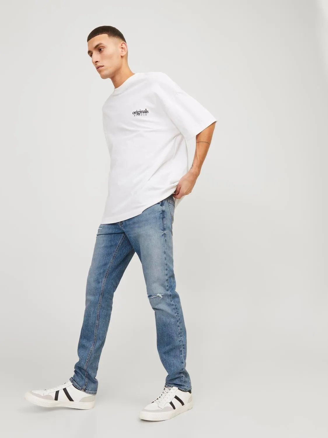 JJIGLENN JJCOLE AM 171 SN Vaqueros de corte slim | Azul intermedio | Jack & Jones®