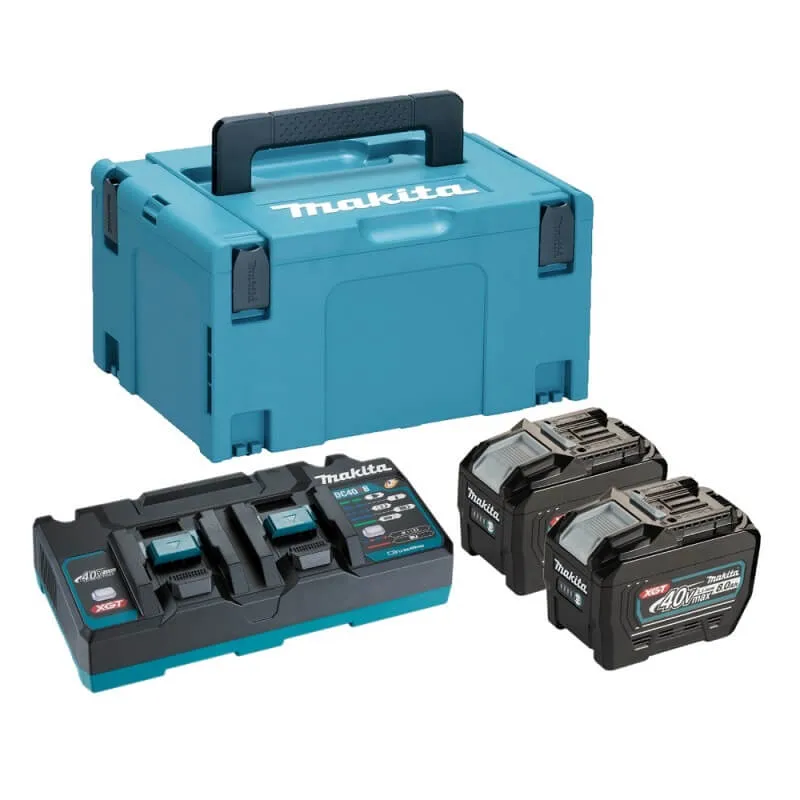 Kit fuente alimentación 40V Makita de 8.0Ah (2 baterías + cargador rápido)