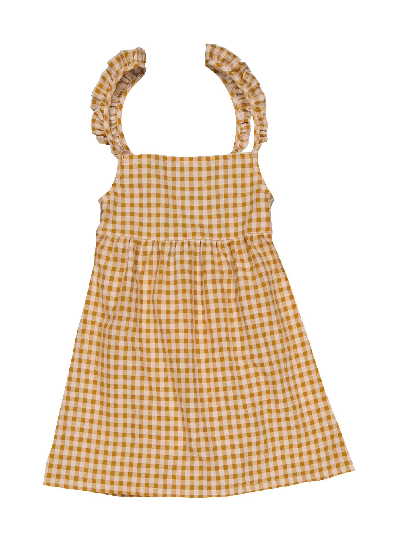 LARA  VESTIDO CORTO VICHY DE MEZCLA DE ALGODóN EN NARANJA