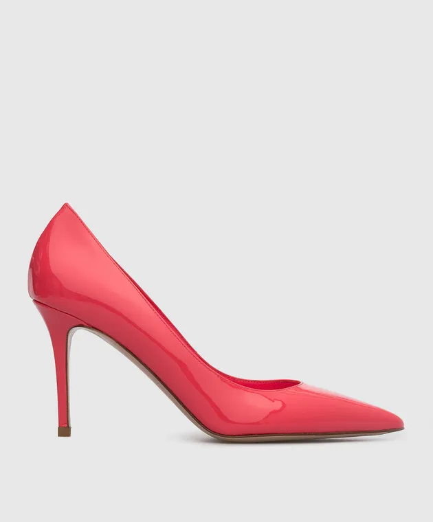 Le Silla Eva red lacquered leather boats