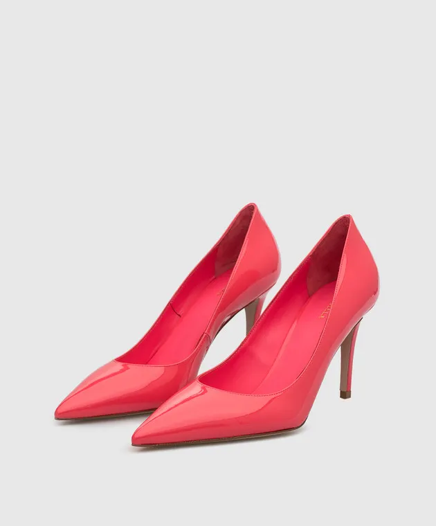 Le Silla Eva red lacquered leather boats