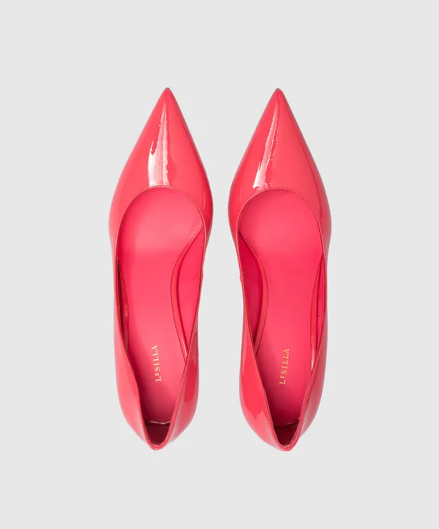 Le Silla Eva red lacquered leather boats