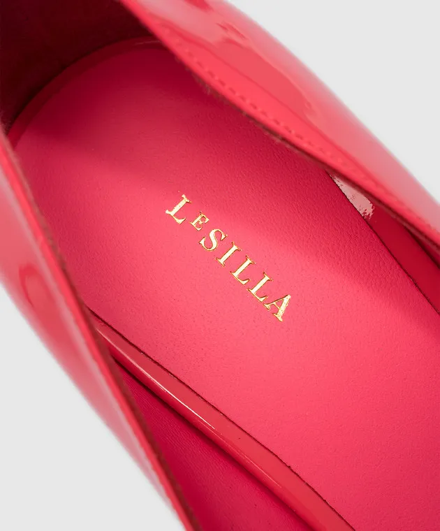 Le Silla Eva red lacquered leather boats