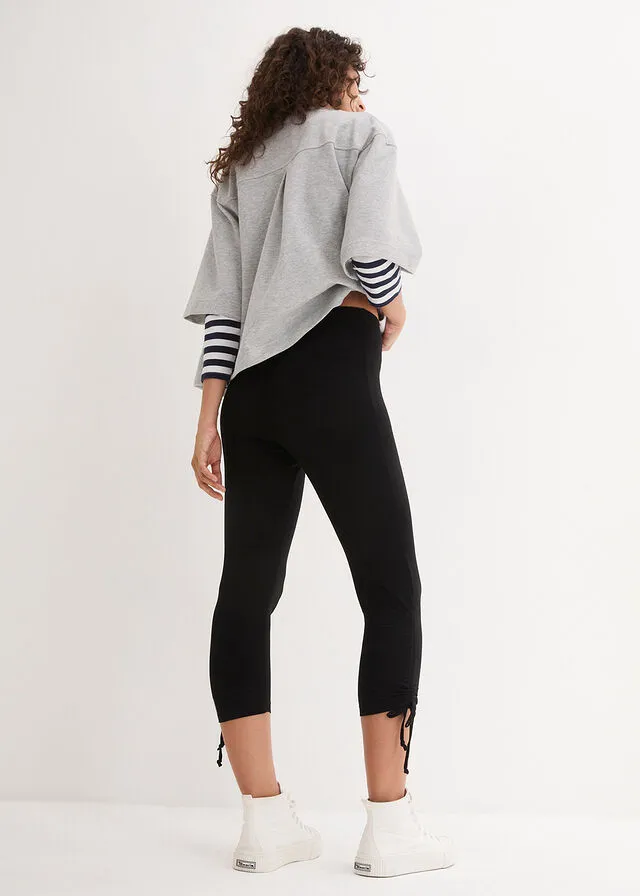 LEGGINGS CAPRI CON FRUNCIDOS (2 UNIDADES) BLANCONEGRO