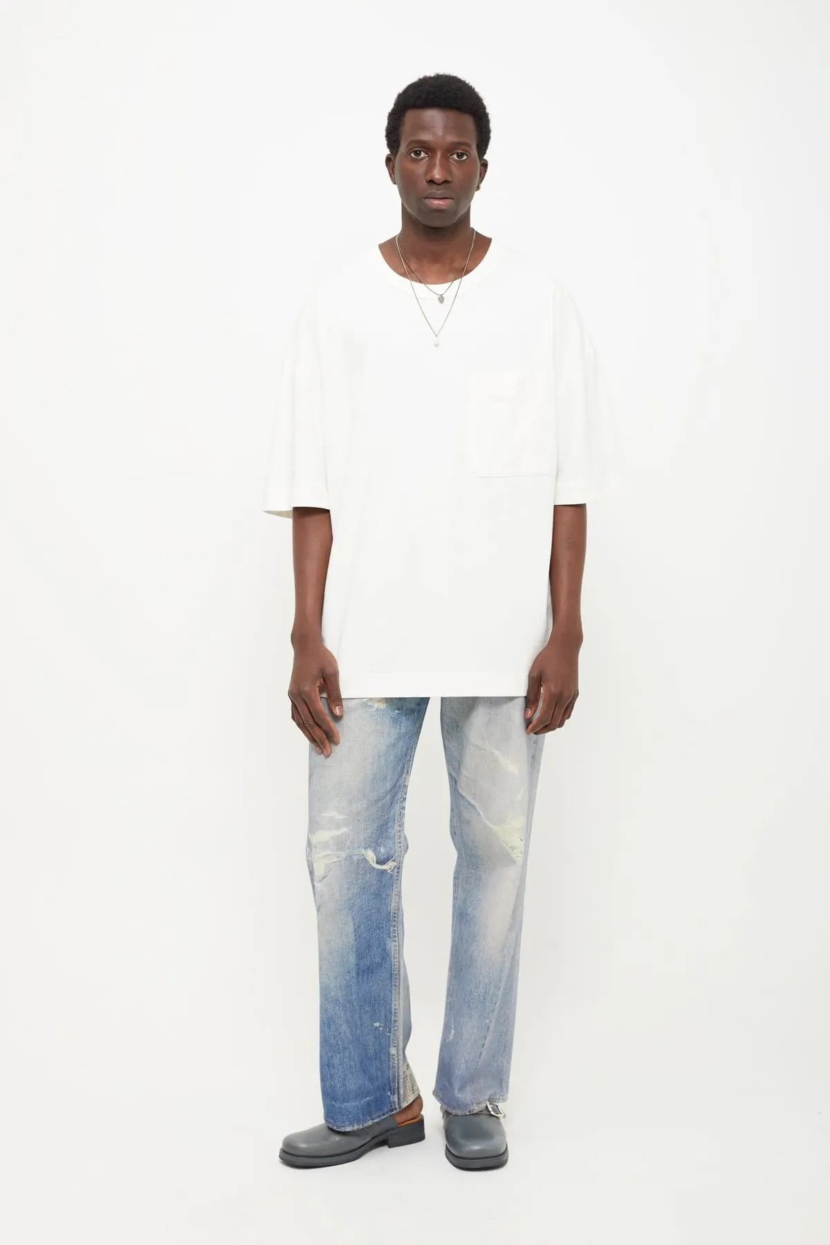 LEMAIRE CHALK BOXY TSHIRT