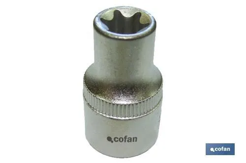LLAVE DE VASO TORX HEMBRA DE 1/4" | FABRICADA EN ACERO AL CROMO VANADIO | MEDIDA DE LA LLAVE: E11