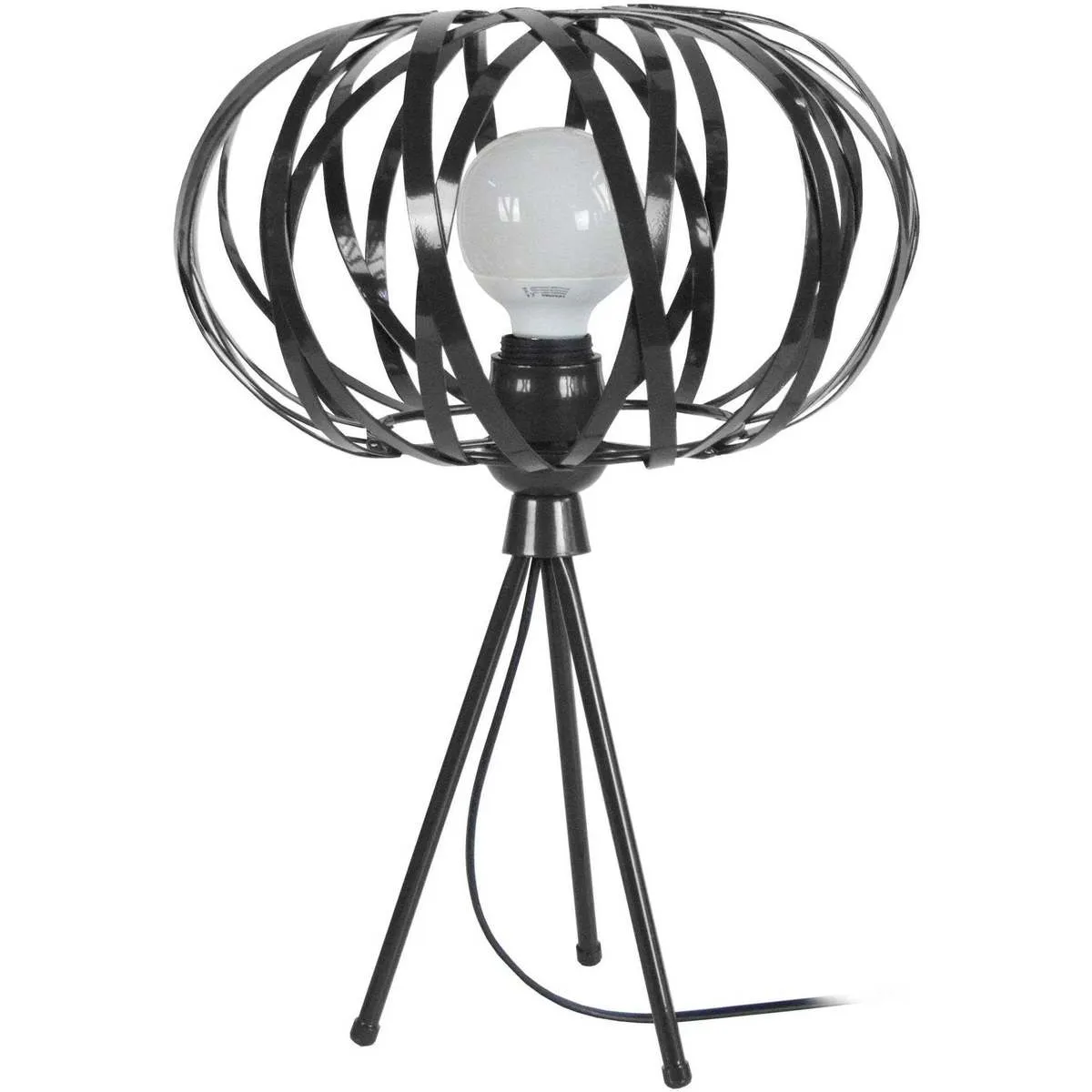 Lámpara de Mesa redondo metal negro