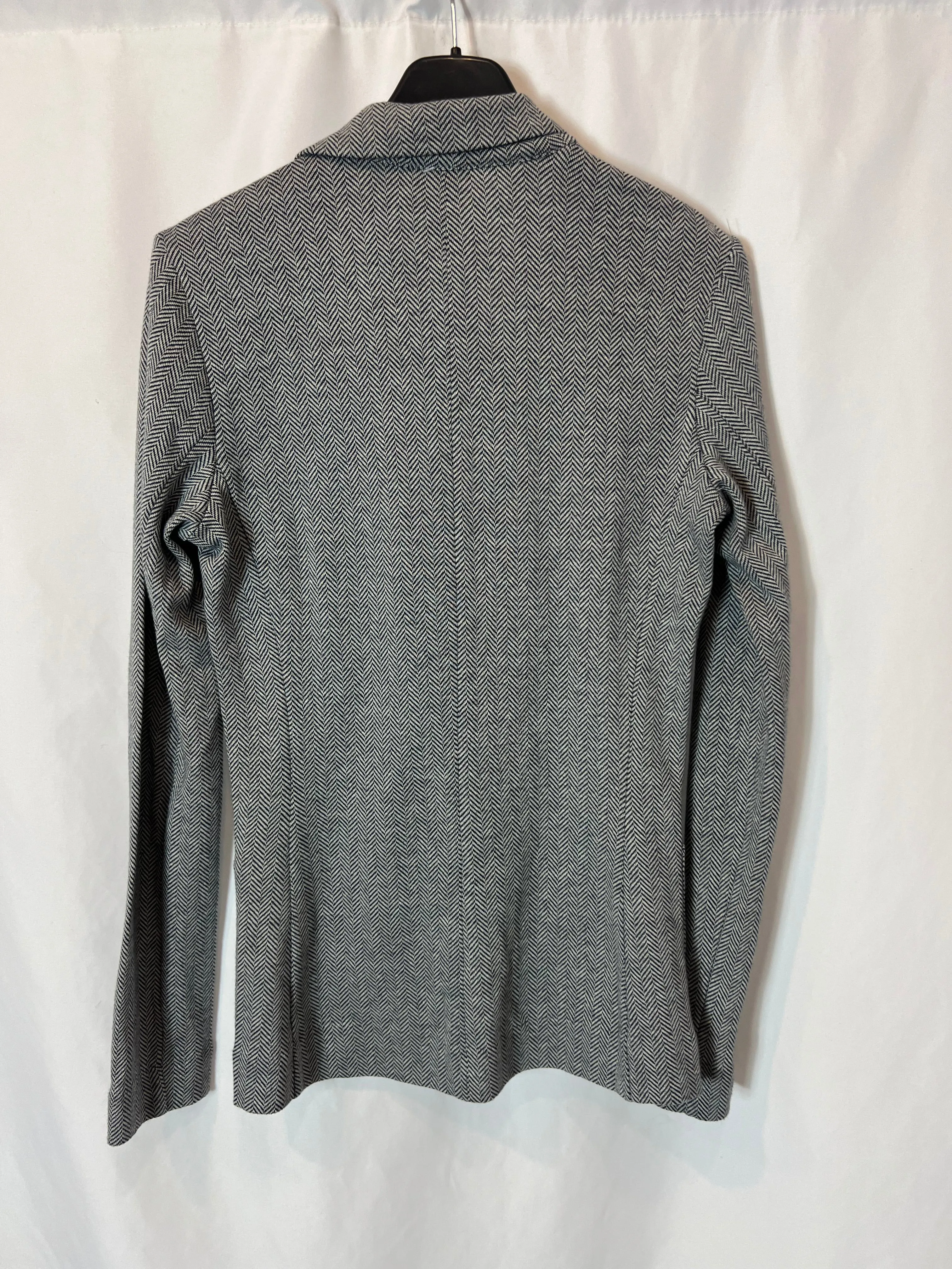 MAJESTIC FILALTURES. Blazer gris espiga T.1S