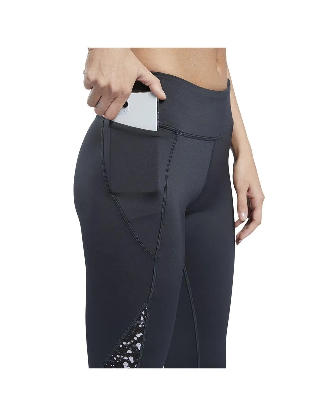 Malla Mujer Reebok Running Printed Negro