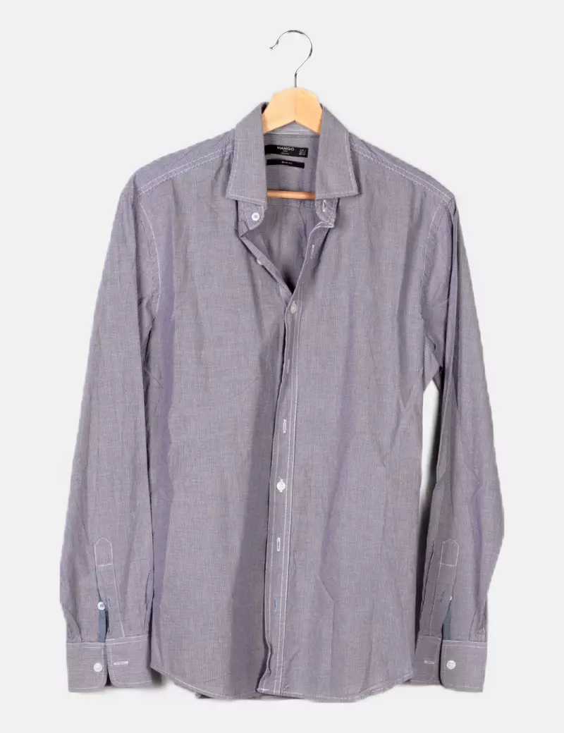 Mango Camisa bicolor cuadros