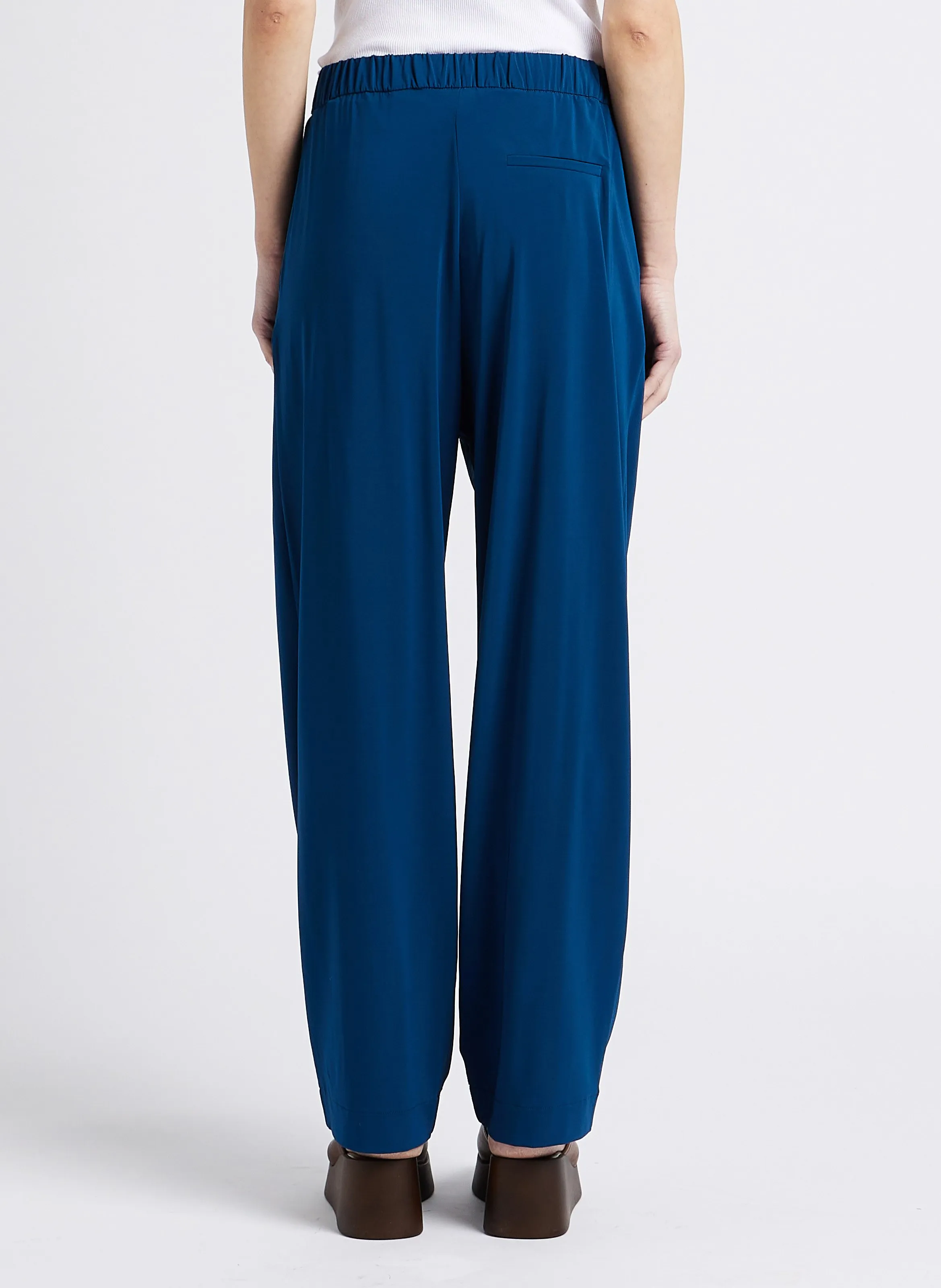 MAX MARA LEISURE GIOCHI  PANTALóN RECTO VAPOROSO EN AZUL