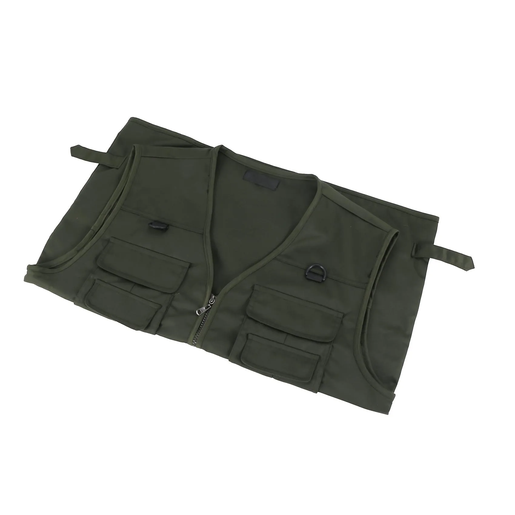 MEN'S FISHING VEST WITH MULTIPOCKET ZIP FOR PHOTOGRAPHY / HUNTING / TRAVEL OUTDOOR SPORT  GREEN