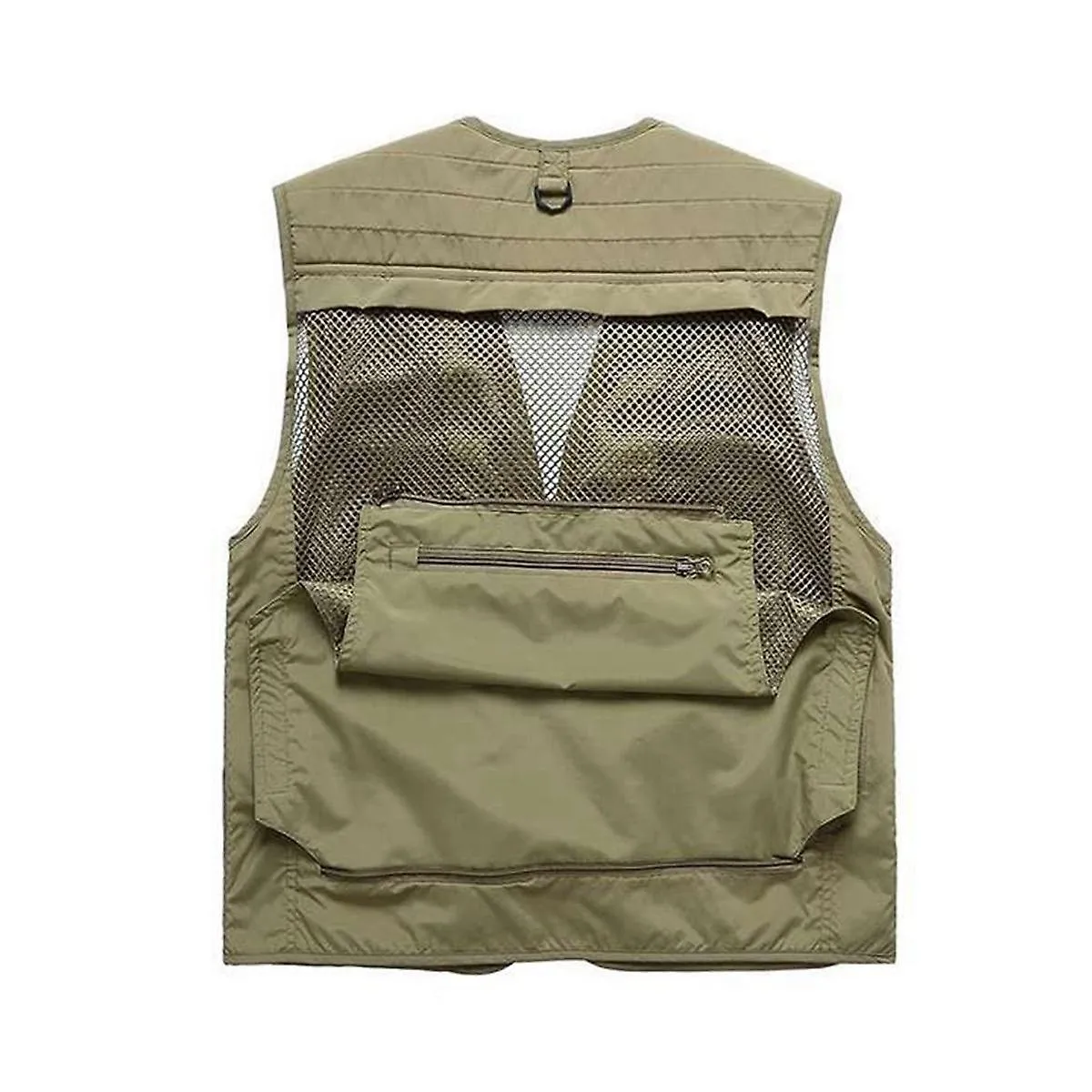 Men's Multifunctional Fishing Vest Mesh Loose Jacket Outdoor Multi Pocket Photography Fisherman Ves