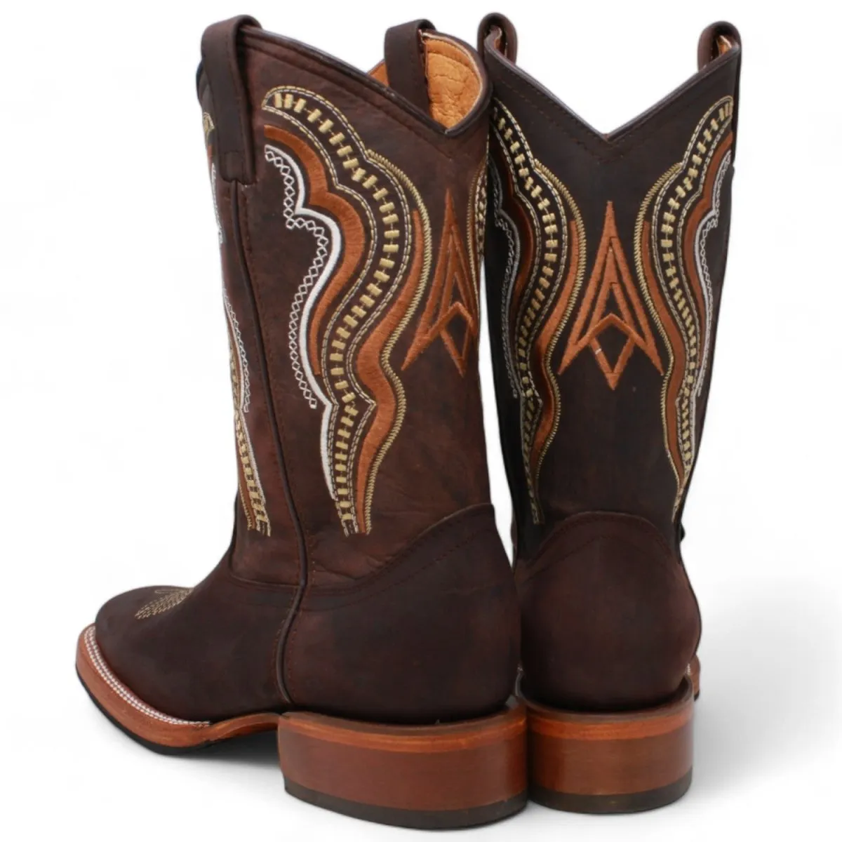 Men's Black Floater Square Toe Boots