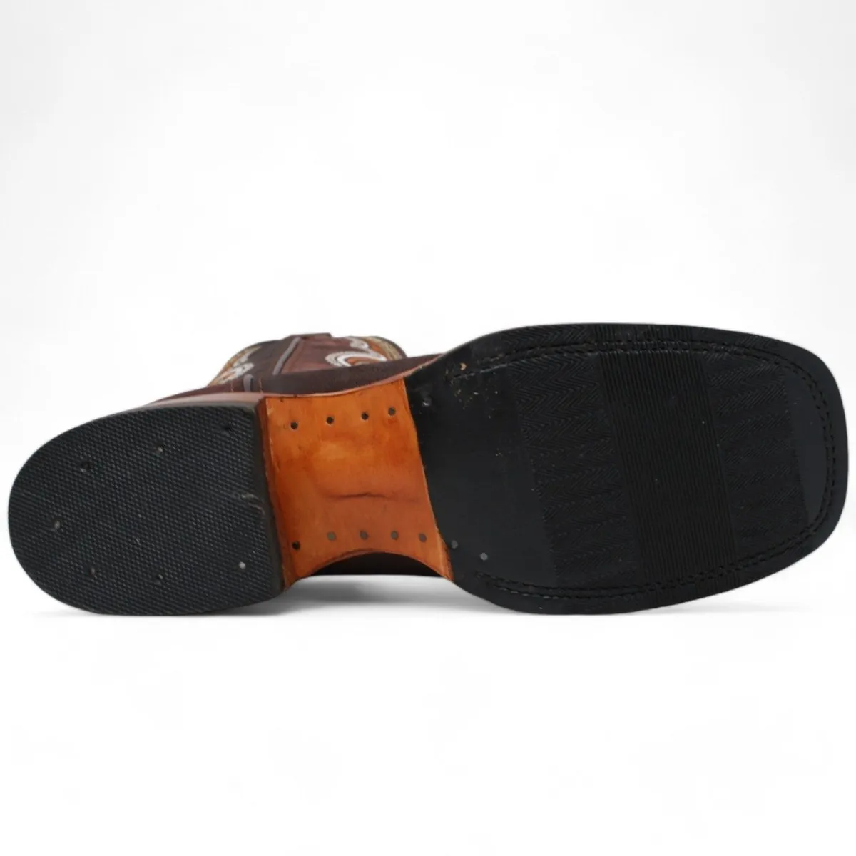 Men's Black Floater Square Toe Boots