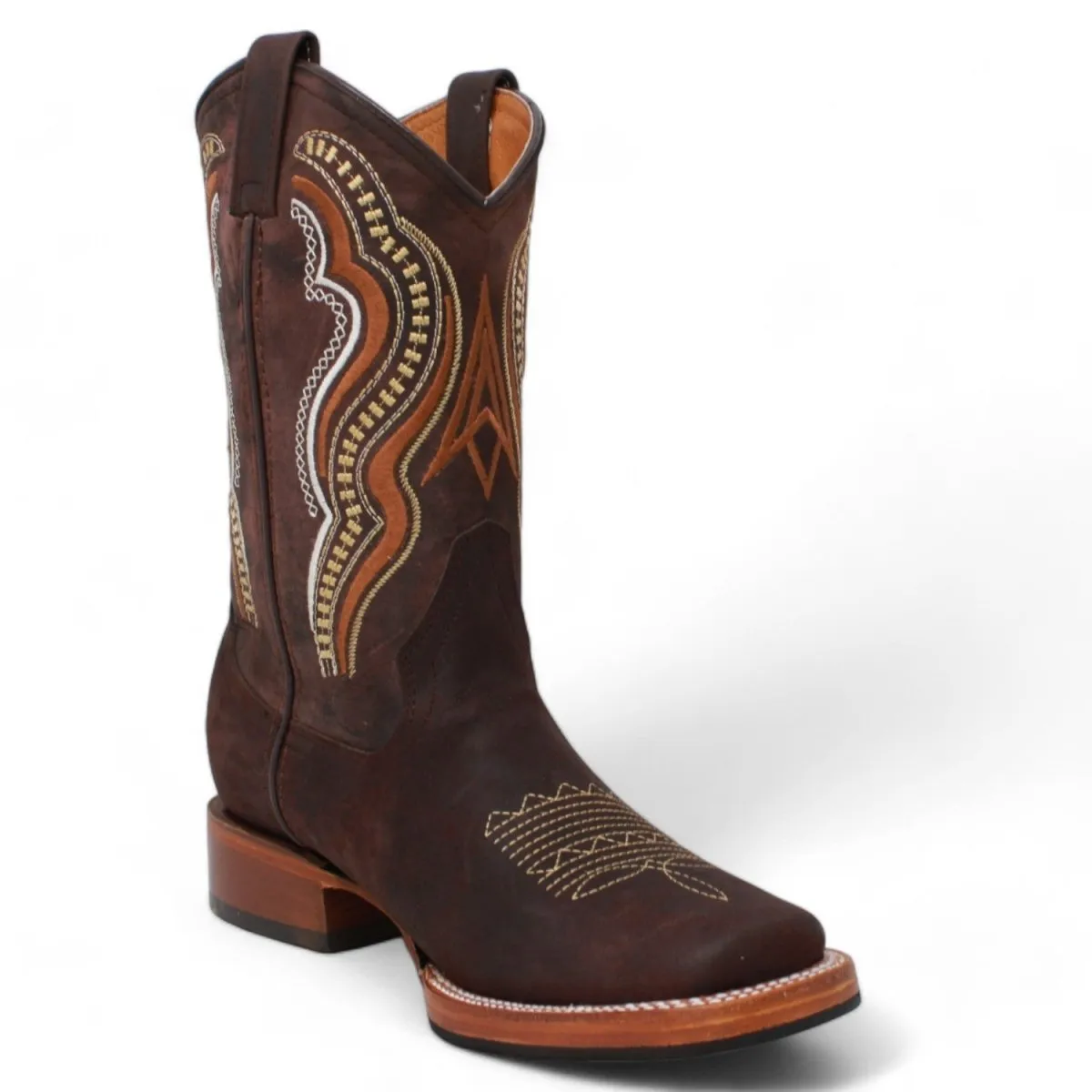 Men's Black Floater Square Toe Boots