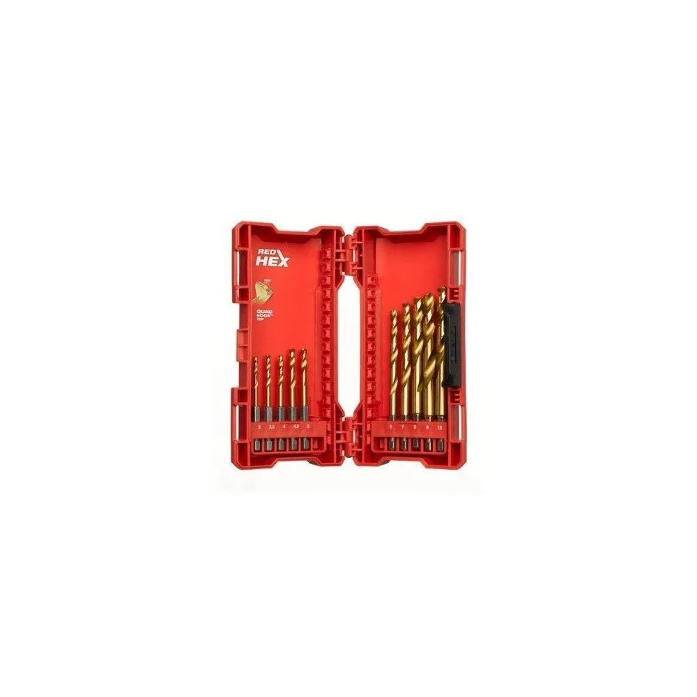 MILWAUKEE ESTUCHE 10 DE BROCAS HSSG TITANIO