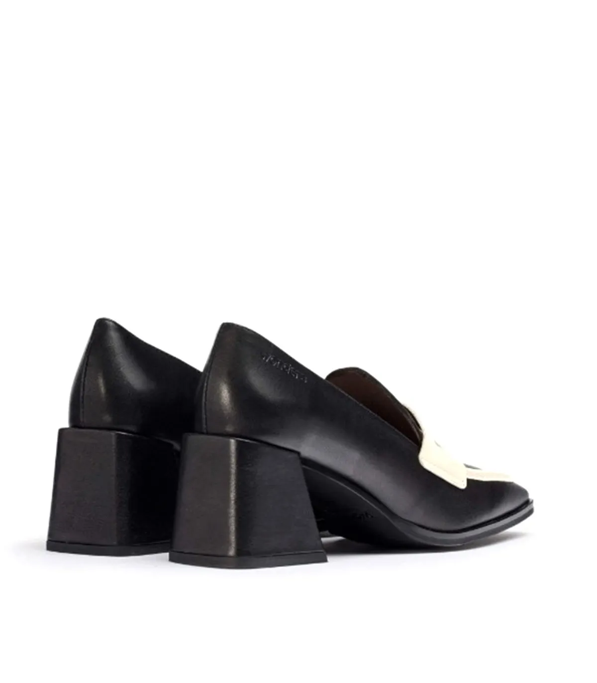 MOCASINES BICOLOR MUJER TACÓN H4351 NEGRO