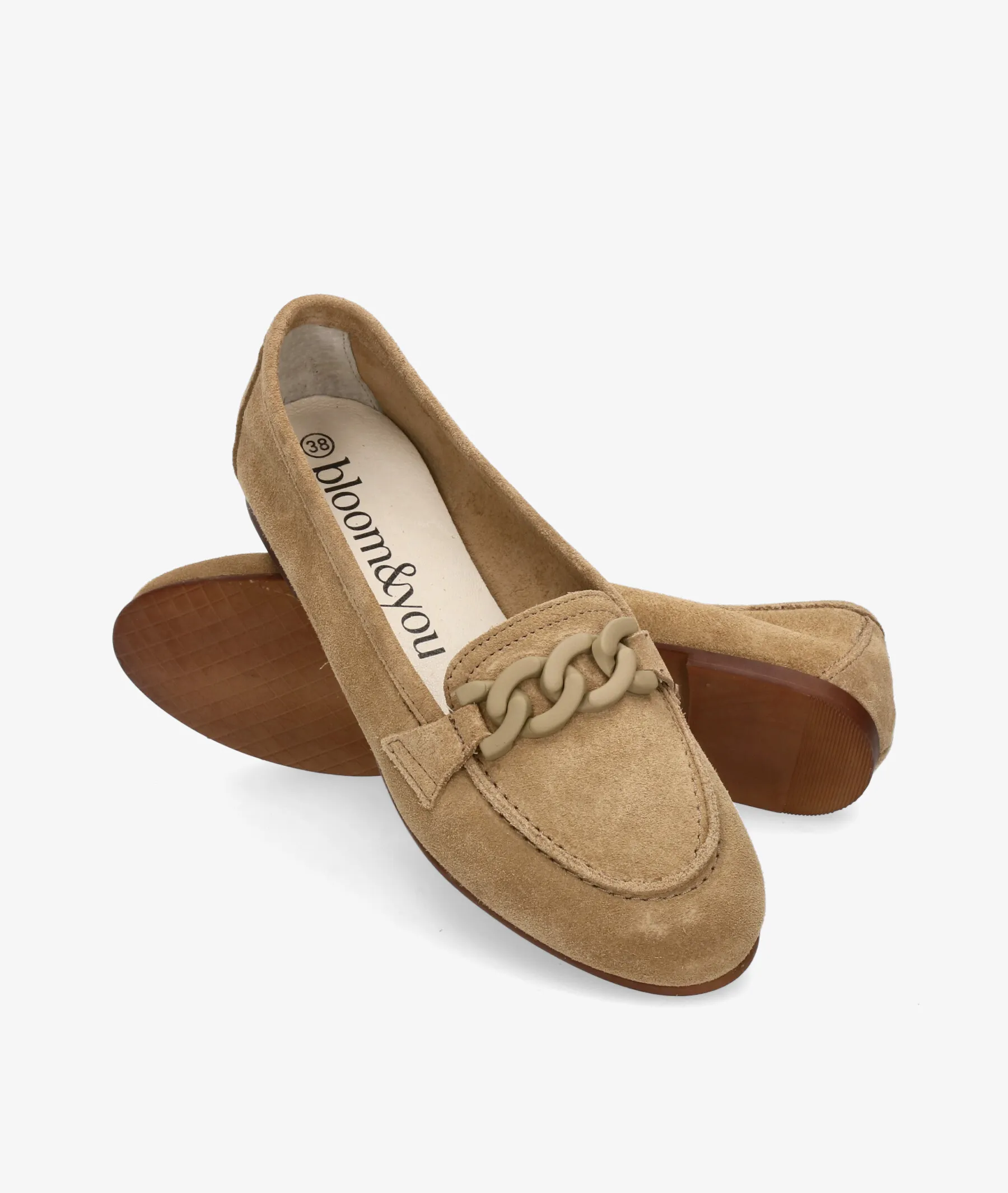Mocasines bloom&you DAYLILY en serraje taupe