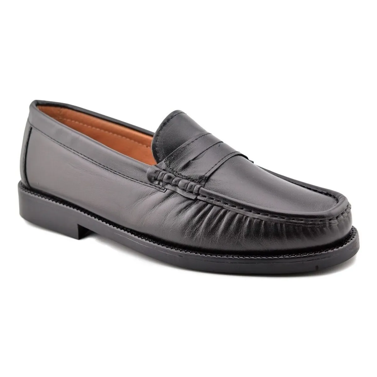 Mocasines Clásicos negros de piel by