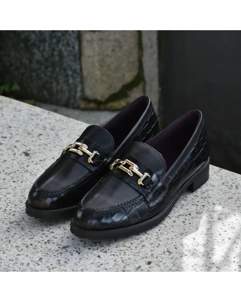 Mocasines con tacón unisex coco austral/lucido CONFORT | PITILLOS 1730