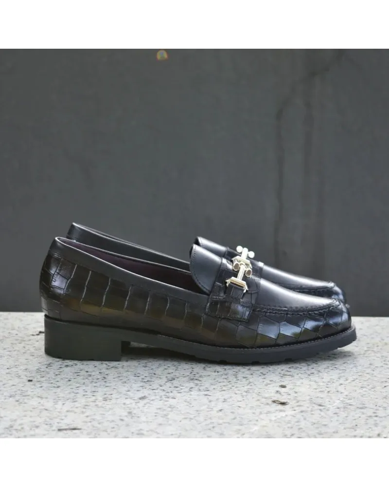 Mocasines con tacón unisex coco austral/lucido CONFORT | PITILLOS 1730