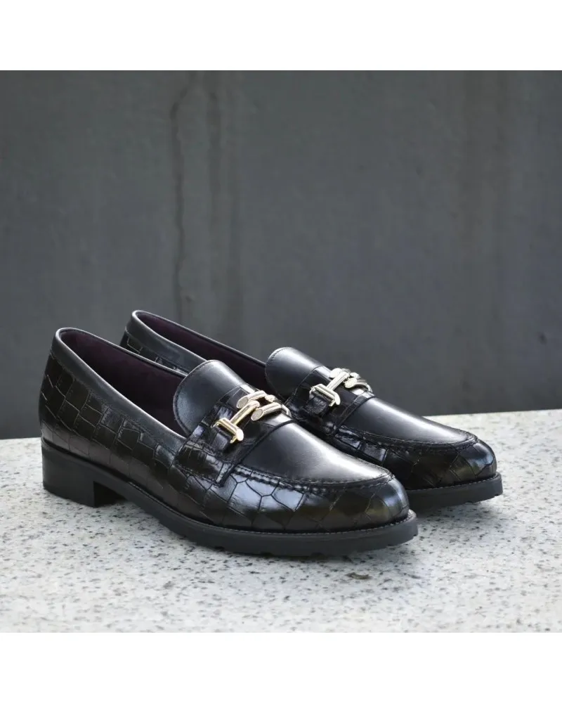 Mocasines con tacón unisex coco austral/lucido CONFORT | PITILLOS 1730