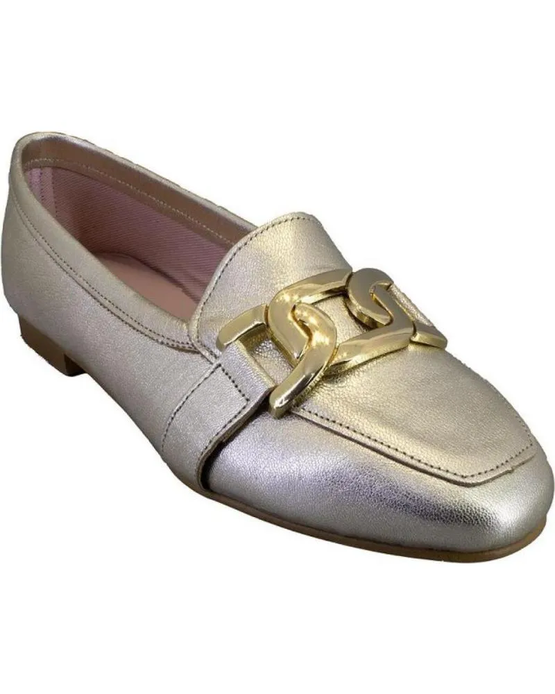 Mocasines   de Mujer EUFORIA LOTO MOCASINES PLANOS DE MUJER PIEL  PLATINO