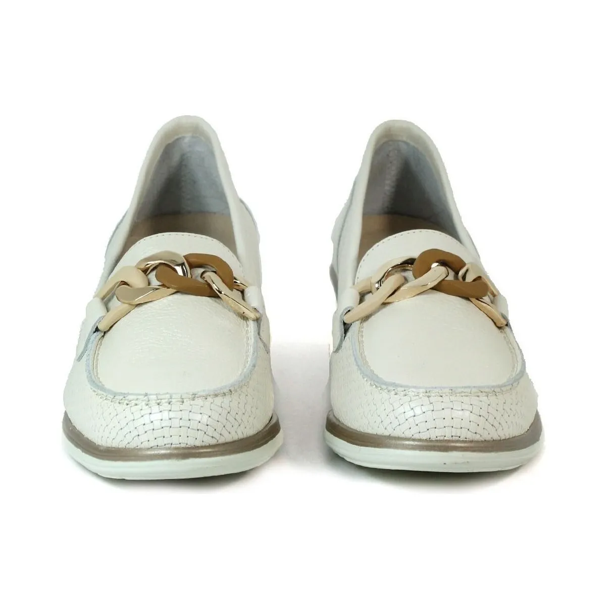 MOCASINES DE PIEL PARA MUJER 24HRS 25967 BEIGE