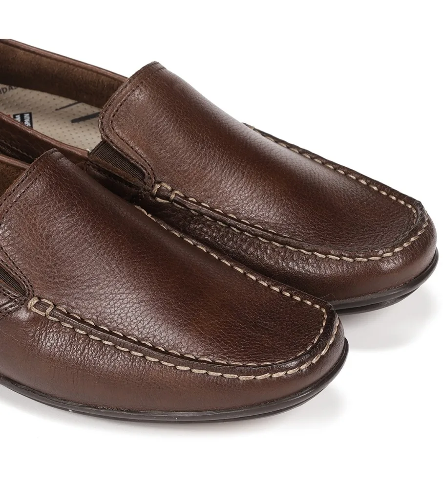 Mocasines de Piel Tornado marrón oscuro